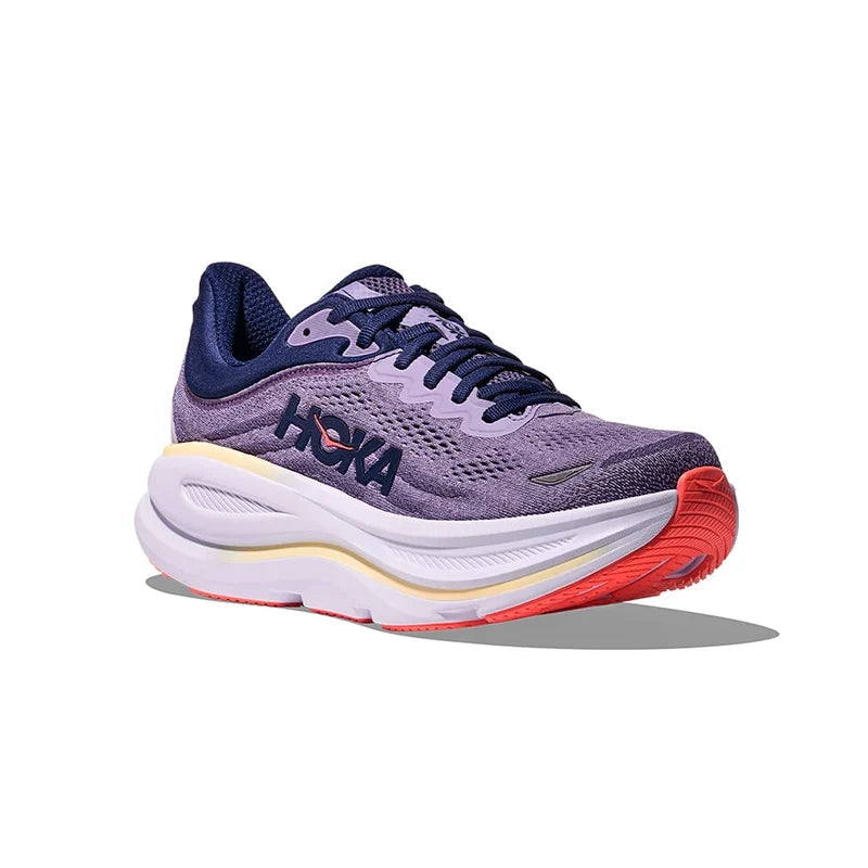 Hoka Bondi 9 White Pink Opal – Running Shoes Women's