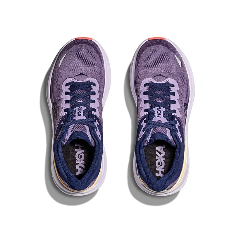 Hoka Bondi 9 White Pink Opal – Running Shoes Women's